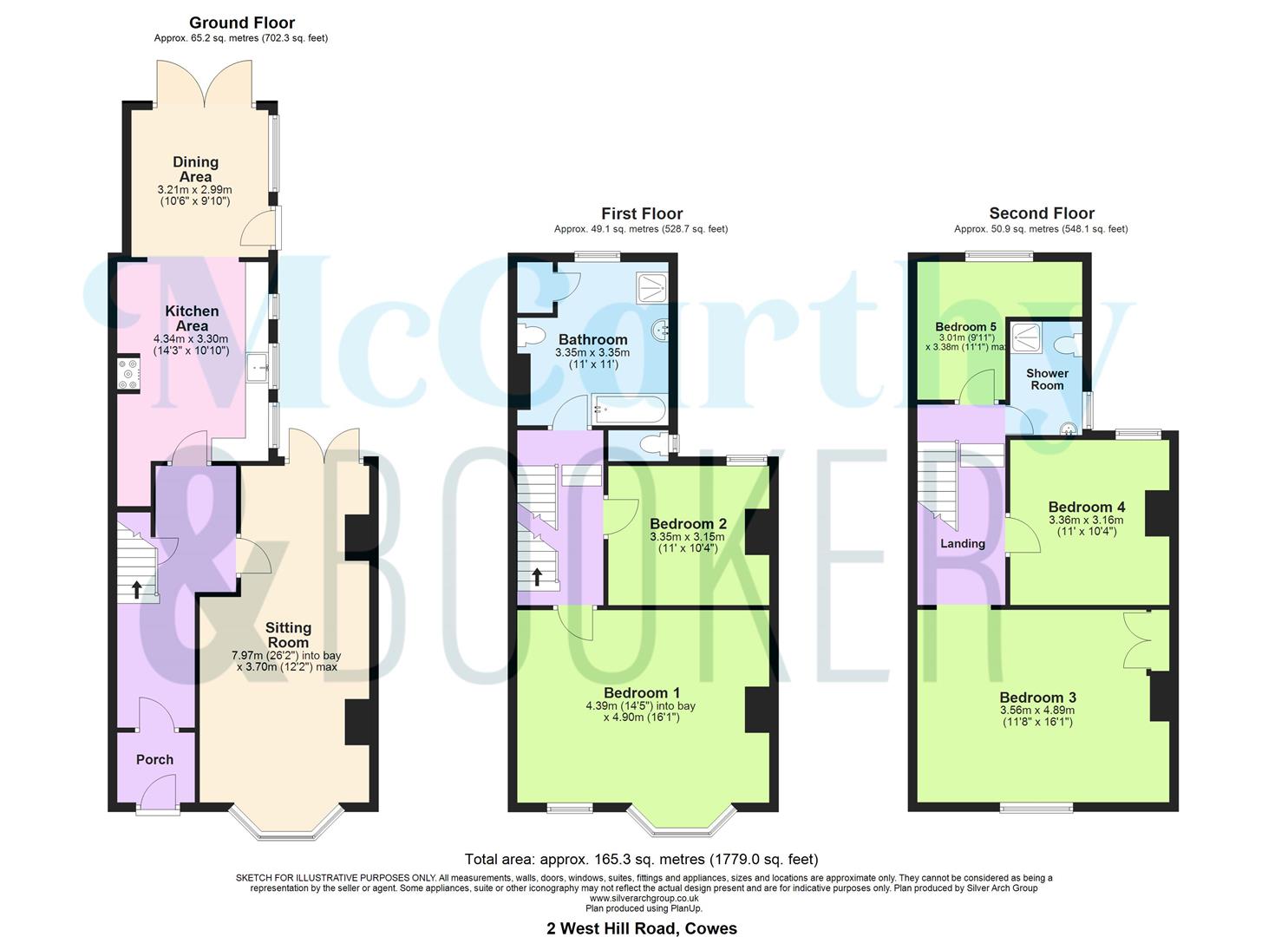 LARGE CENTRAL COWES TOWNHOUSE - West Hill Road, Cowes floorplan